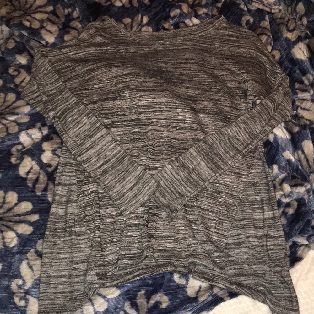 Black and white long sleeve sweater